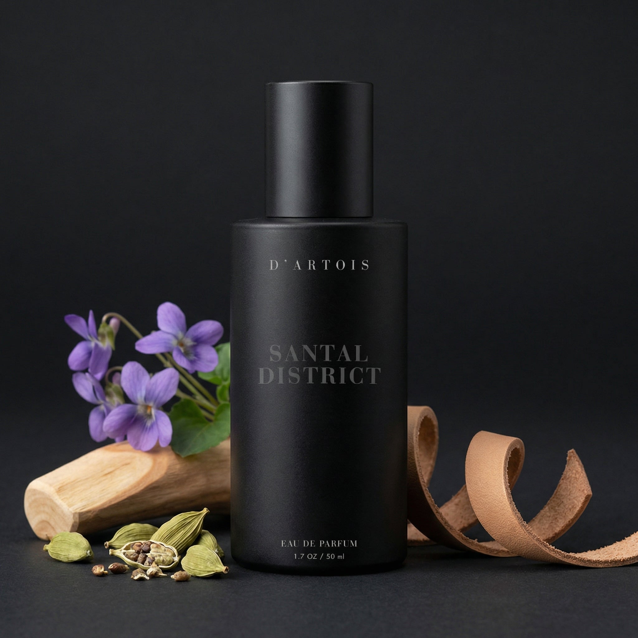 Santal District Eau de Parfum — Sandalwood Leather Cologne | Woody Long Lasting Perfume for Men & Women